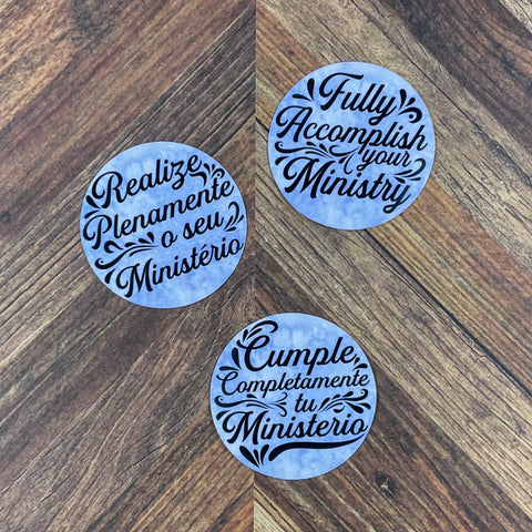 JW Stickers - Fully Accomplish Your Ministry - Waterproof Sticker or Ultra Thin Magnet