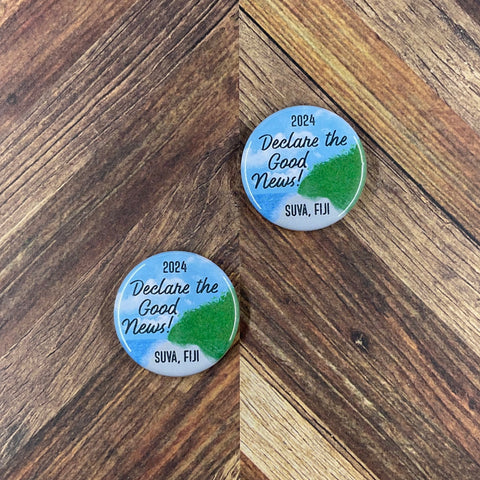 JW Special Convention 2024 Suva Fiji Declare The Good News 1.25" Button Pins or Magnets
