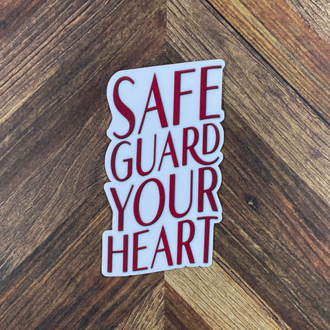 JW Stickers - Safeguard Your Heart Sticker - Waterproof Sticker or Ultra Thin Magnet