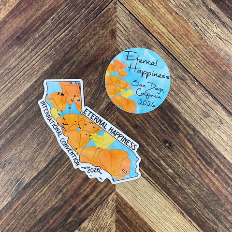 JW International Convention 2026 San Diego California Eternal Happiness Waterproof Sticker Convention Gift