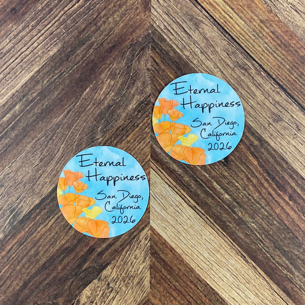 JW International Convention 2026 San Diego California Eternal Happiness Waterproof Sticker Convention Gift