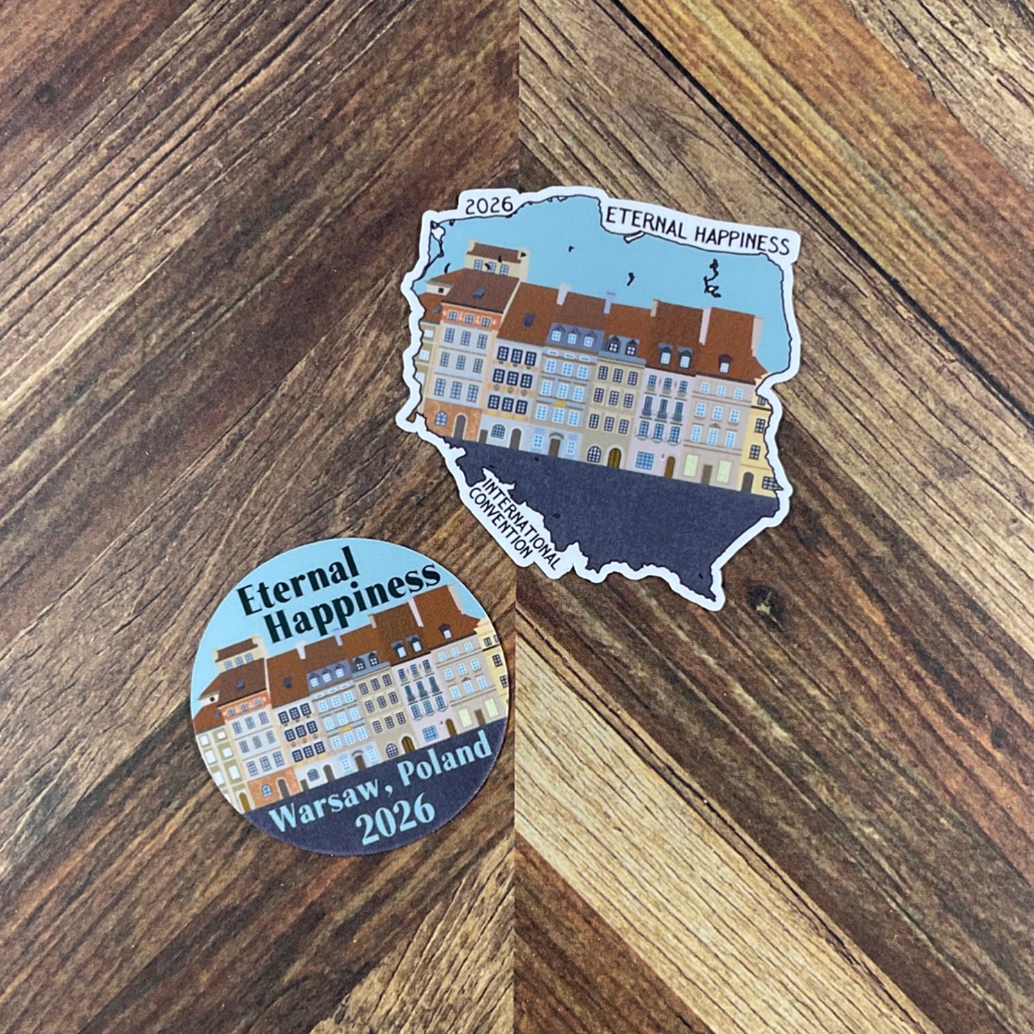 JW International Convention 2026 Warsaw Poland Eternal Happiness Waterproof Sticker Convention Gift