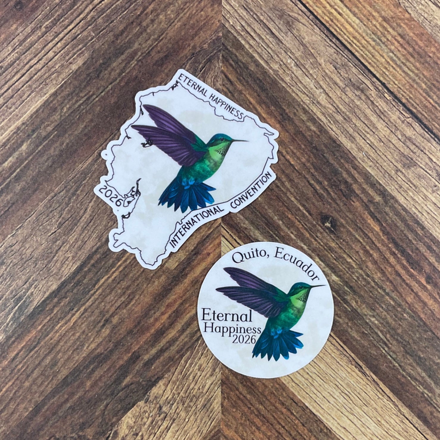 JW International Convention 2026 Quito Ecuador Eternal Happiness Waterproof Sticker Convention Gift