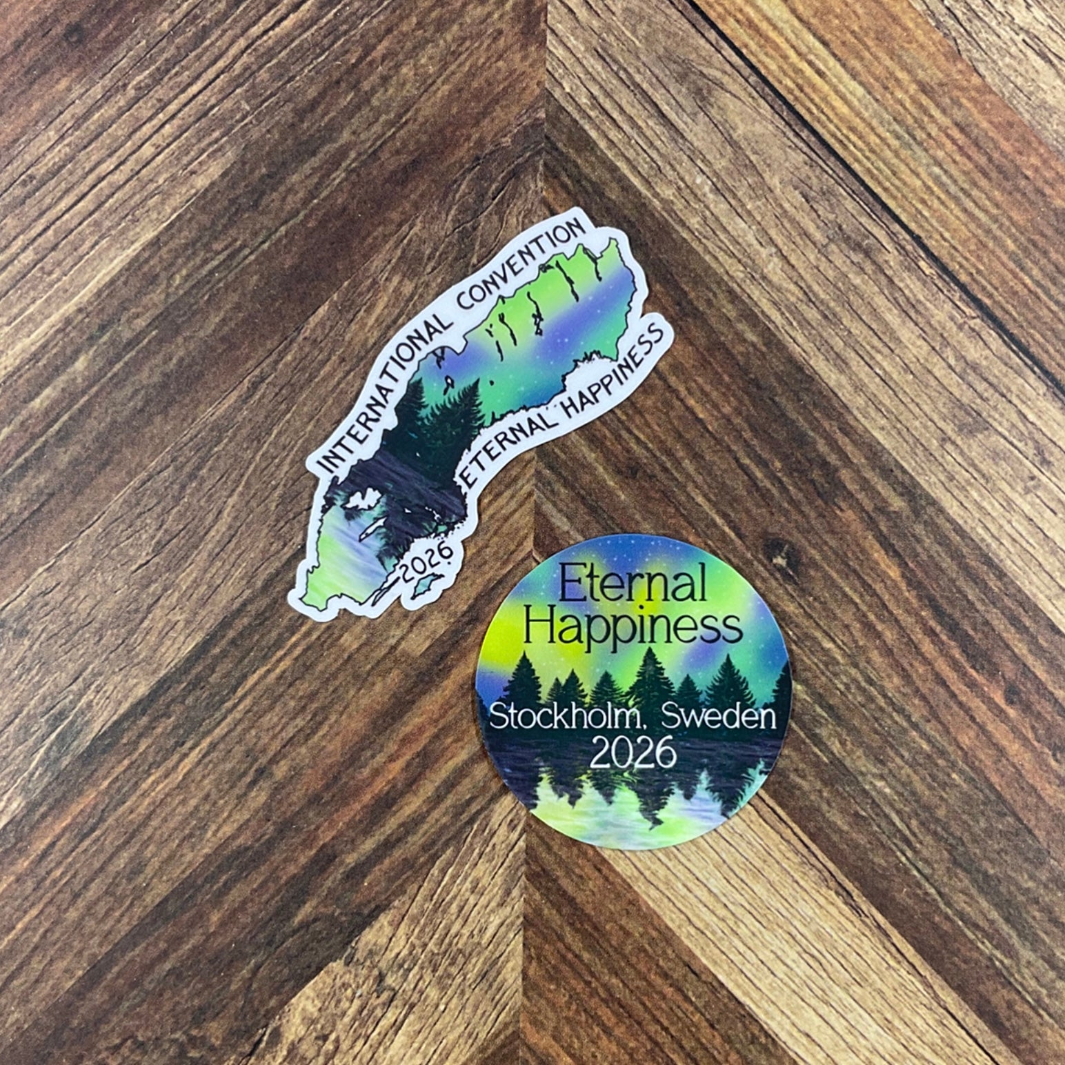 JW International Convention 2026 Stockholm Sweden Eternal Happiness Waterproof Sticker Convention Gift