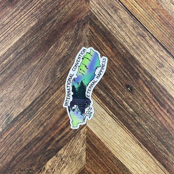 JW International Convention 2026 Stockholm Sweden Eternal Happiness Waterproof Sticker Convention Gift