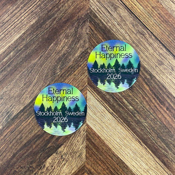 JW International Convention 2026 Stockholm Sweden Eternal Happiness Waterproof Sticker Convention Gift