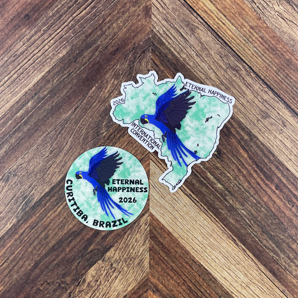 JW International Convention 2026 Curitiba Brazil Eternal Happiness Waterproof Sticker Convention Gift