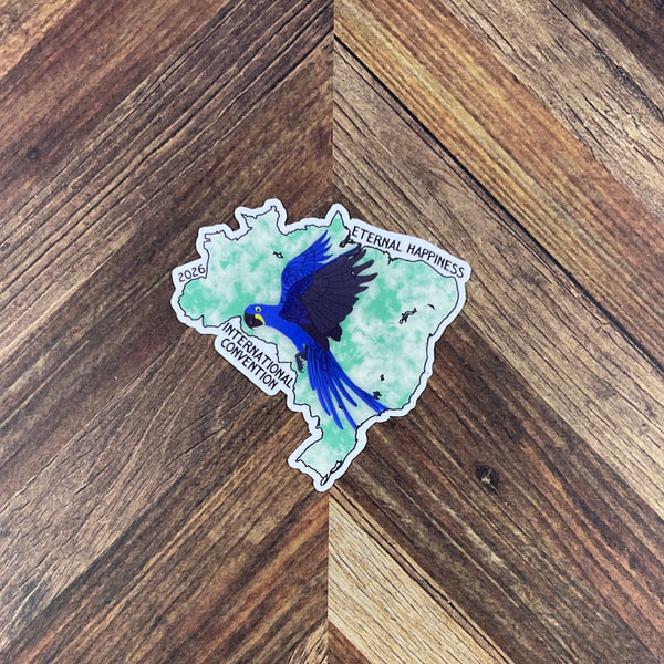 JW International Convention 2026 Curitiba Brazil Eternal Happiness Waterproof Sticker Convention Gift