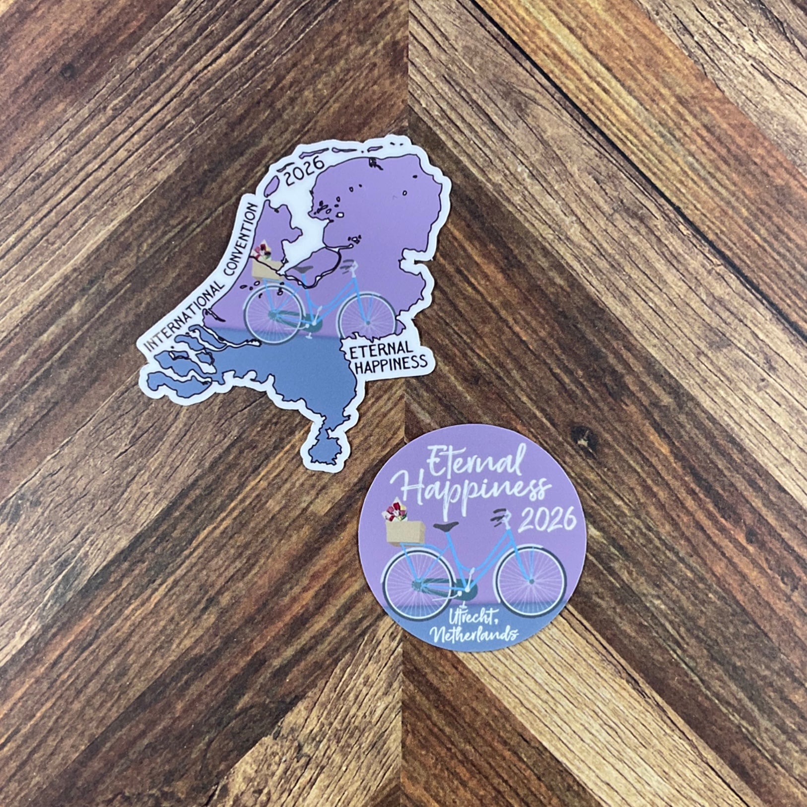 JW International Convention 2026 Utrecht Netherlands Eternal Happiness Waterproof Sticker Convention Gift