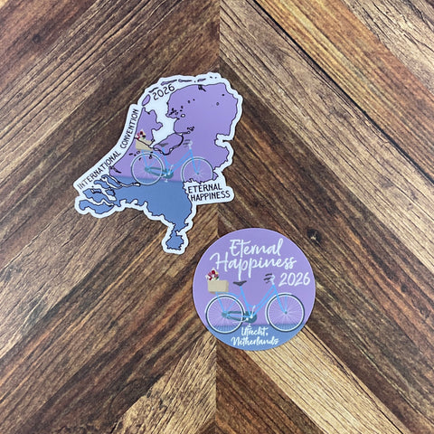 JW International Convention 2026 Utrecht Netherlands Eternal Happiness Waterproof Sticker Convention Gift