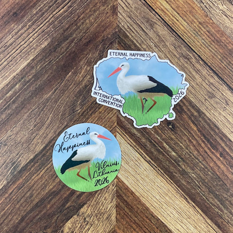 JW International Convention 2026 Vilnius Lithuania Eternal Happiness Waterproof Sticker Convention Gift