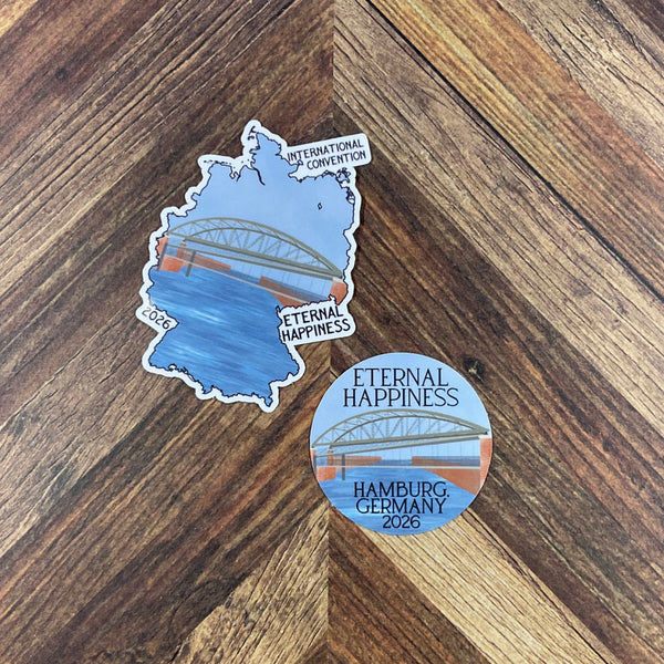 JW International Convention 2026 Hamburg Germany Eternal Happiness Waterproof Sticker Convention Gift