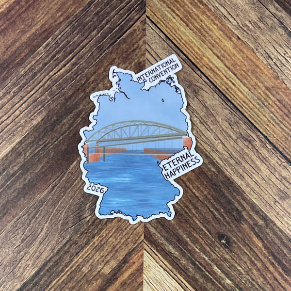 JW International Convention 2026 Hamburg Germany Eternal Happiness Waterproof Sticker Convention Gift