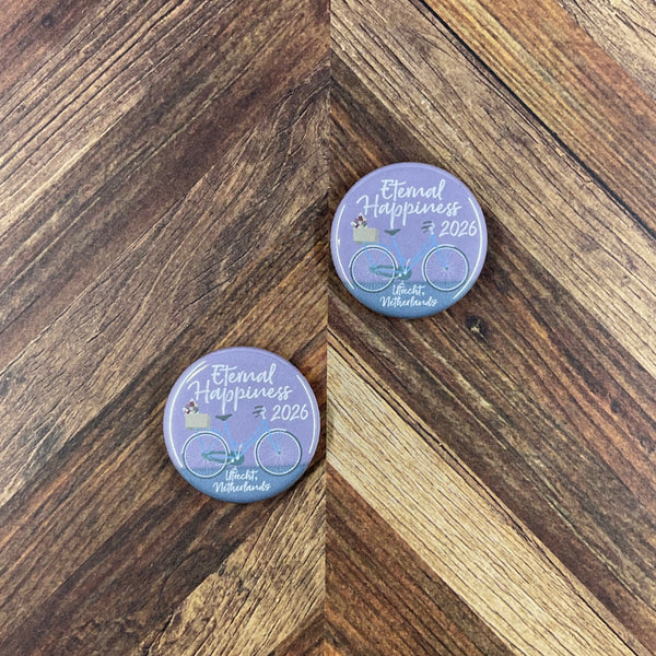 JW International Convention 2026 Utrecht Netherlands Eternal Happiness 1.25" Button Pins or Magnets