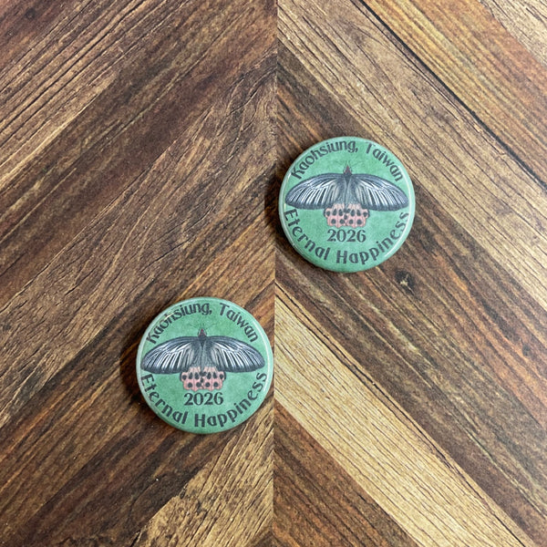 JW International Convention 2026 Kaohsiung Taiwan Eternal Happiness 1.25" Button Pins or Magnets