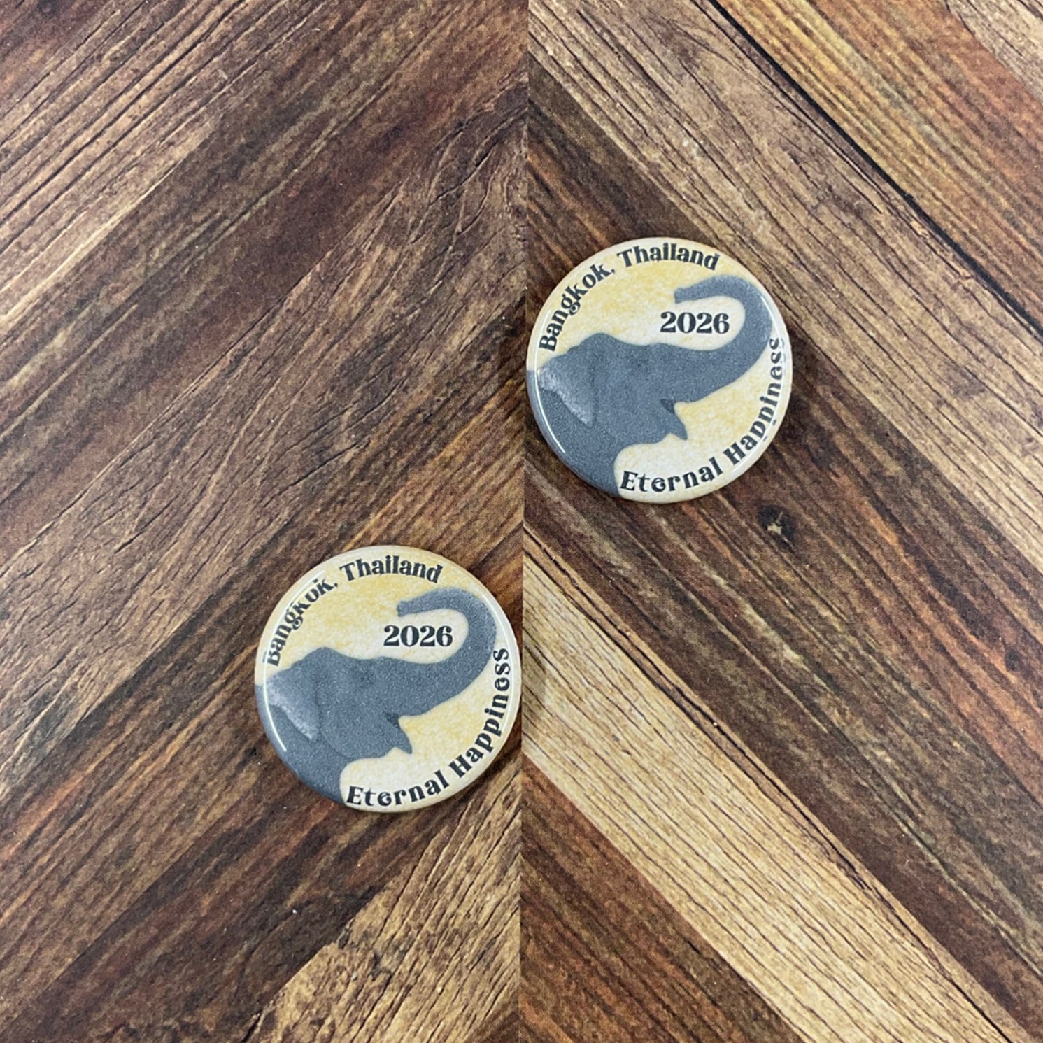 JW International Convention 2026 Bangkok Thailand Eternal Happiness 1.25" Button Pins or Magnets