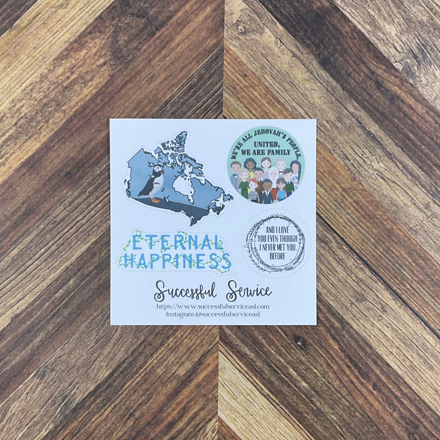 JW International Convention 2026 St Johns Canada Eternal Happiness Sticker Sheet Convention Gift