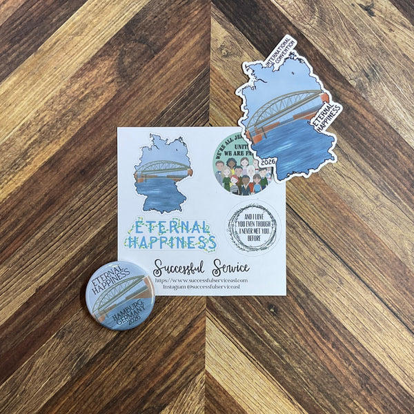 JW International Convention 2026 Hamburg Germany Eternal Happiness Sticker Sheet Convention Gift