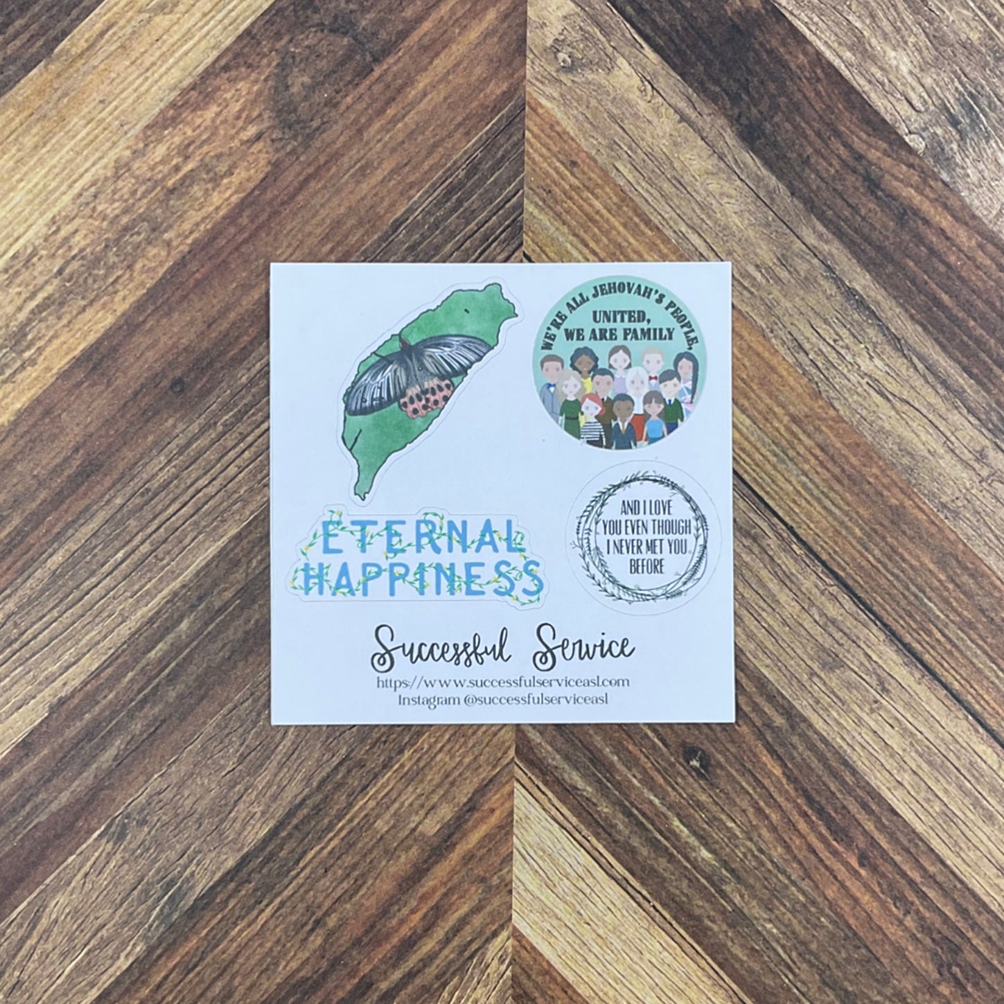 JW International Convention 2026 Kaohsiung Taiwan Eternal Happiness Sticker Sheet Convention Gift