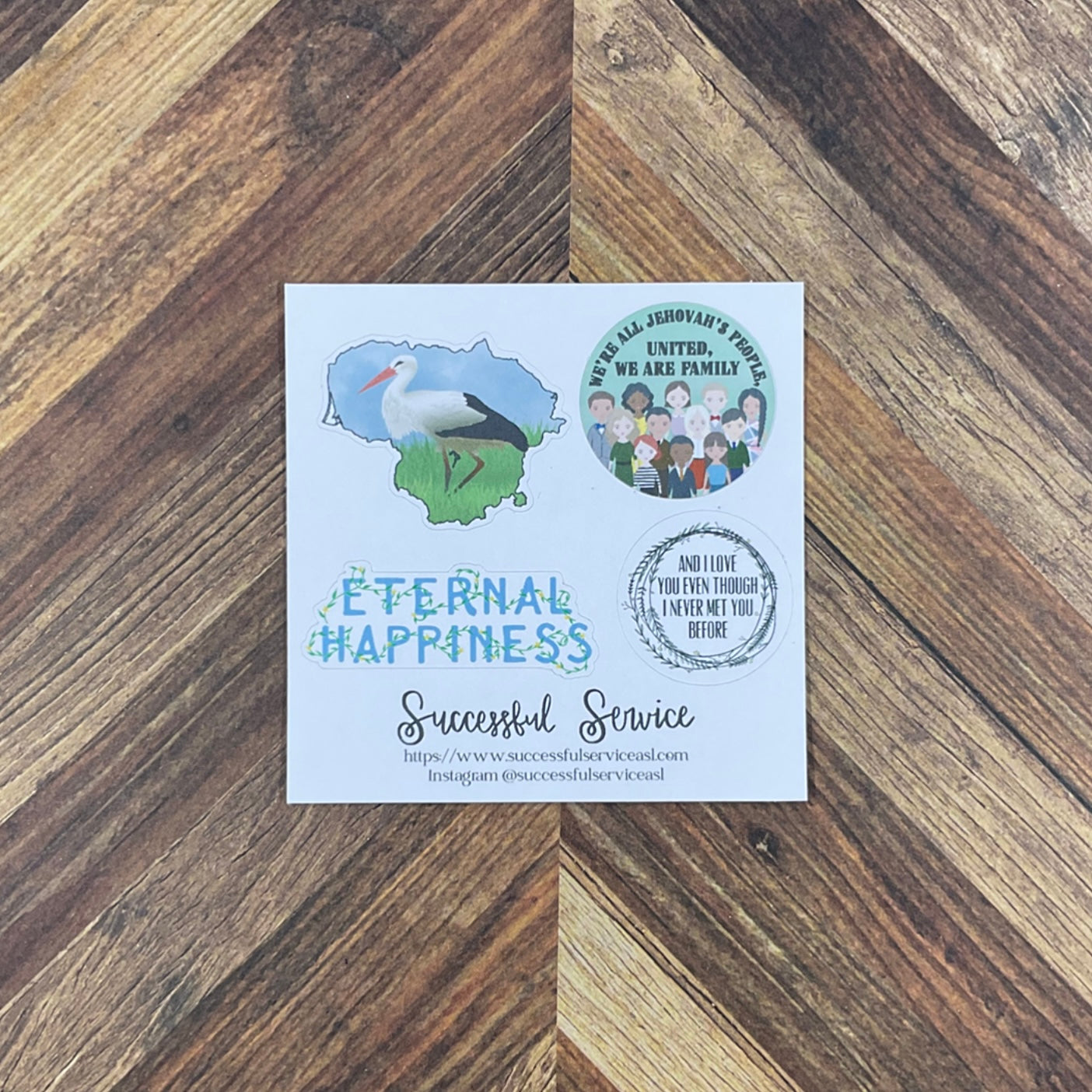 JW International Convention 2026 Vilnius Lithuania Eternal Happiness Sticker Sheet Convention Gift
