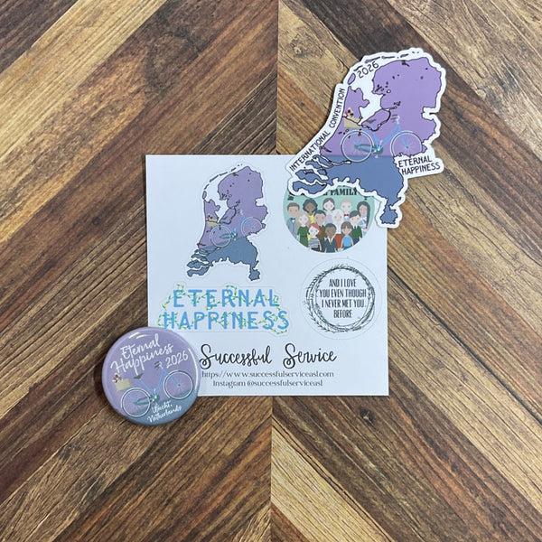 JW International Convention 2026 Utrecht Netherlands Eternal Happiness Sticker Sheet Convention Gift