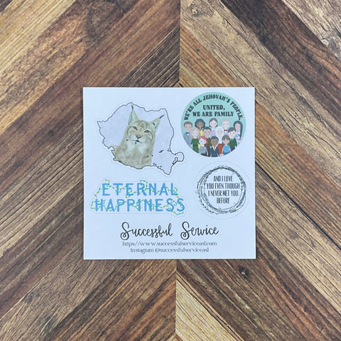 JW International Convention 2026 Bucharest Romania Eternal Happiness Sticker Sheet Convention Gift