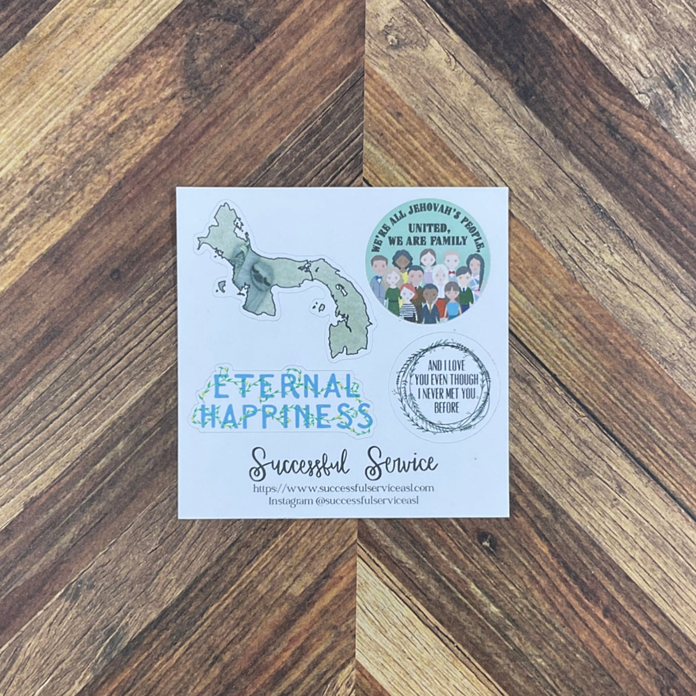 JW International Convention 2026 Panama City Panama Eternal Happiness Sticker Sheet Convention Gift