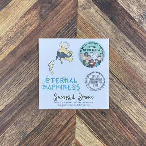 JW International Convention 2026 Bangkok Thailand Eternal Happiness Sticker Sheet Convention Gift