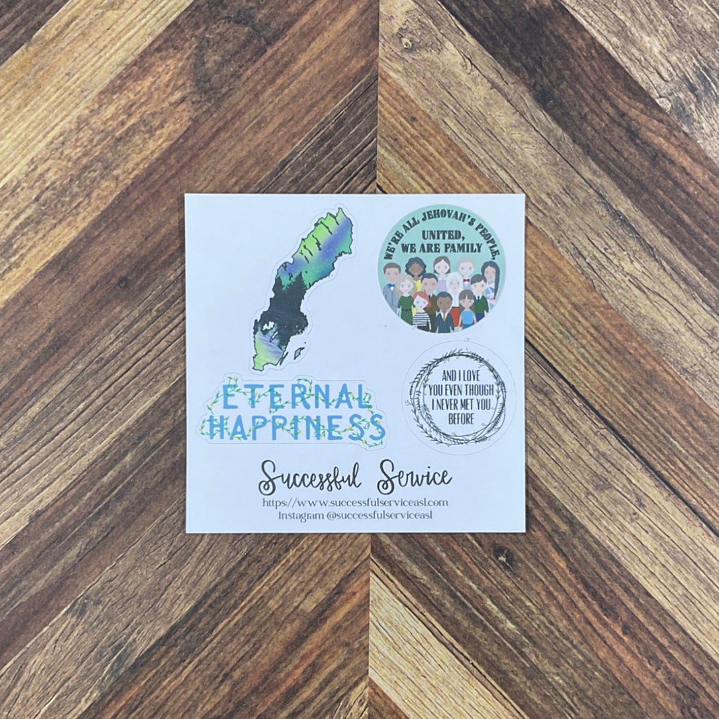 JW International Convention 2026 Stockholm Sweden Eternal Happiness Sticker Sheet Convention Gift