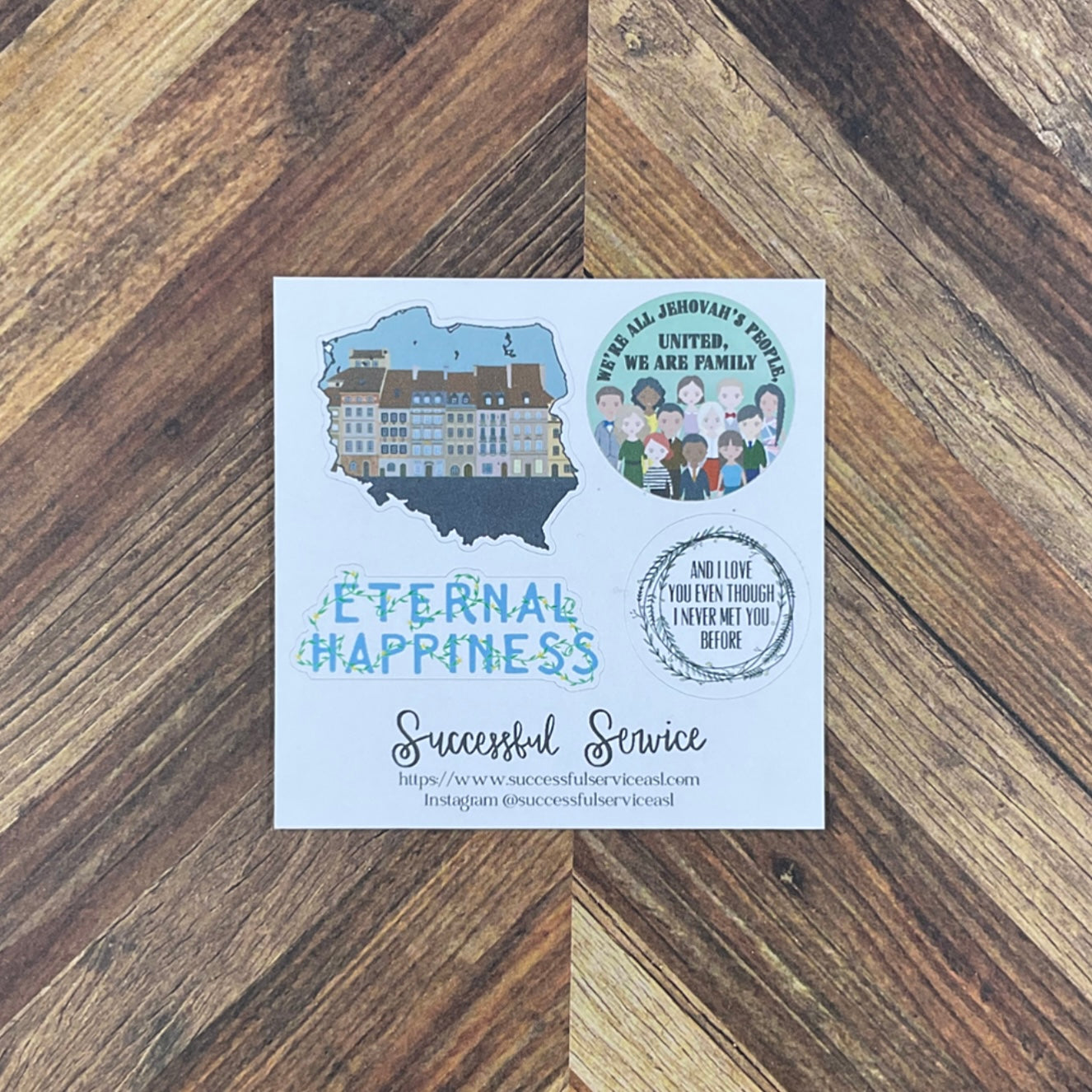 JW International Convention 2026 Warsaw Poland Eternal Happiness Sticker Sheet Convention Gift