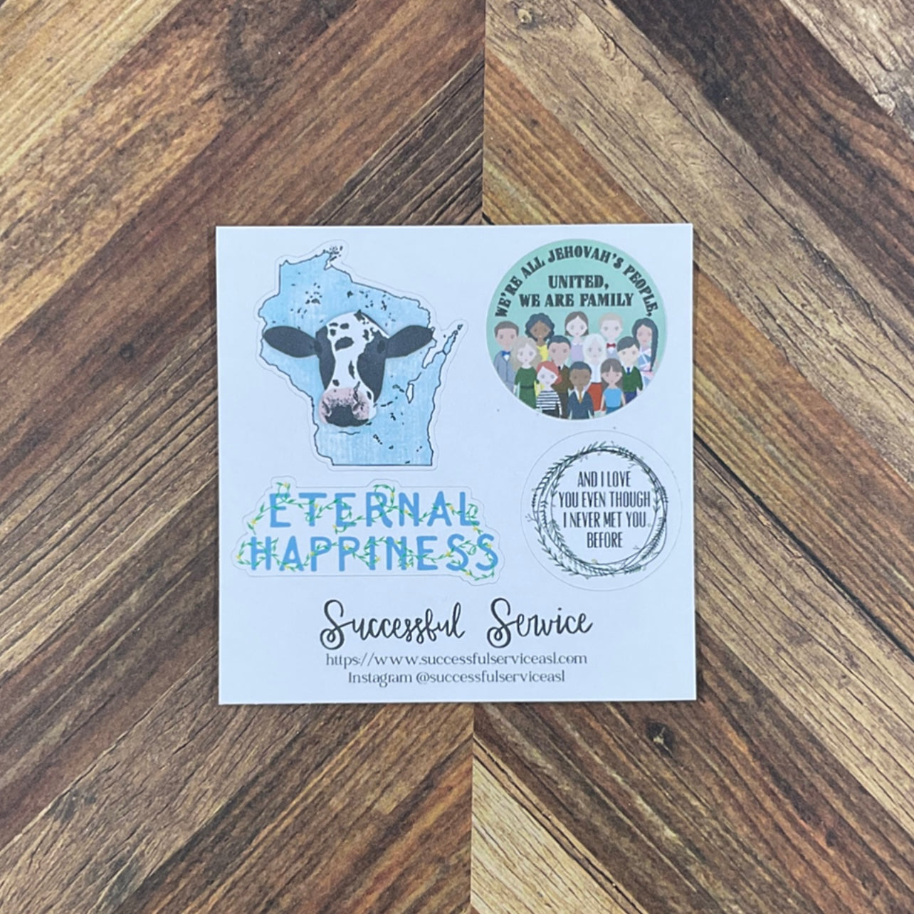 JW International Convention 2026 Milwaukee Wisconsin Eternal Happiness Sticker Sheet Convention Gift