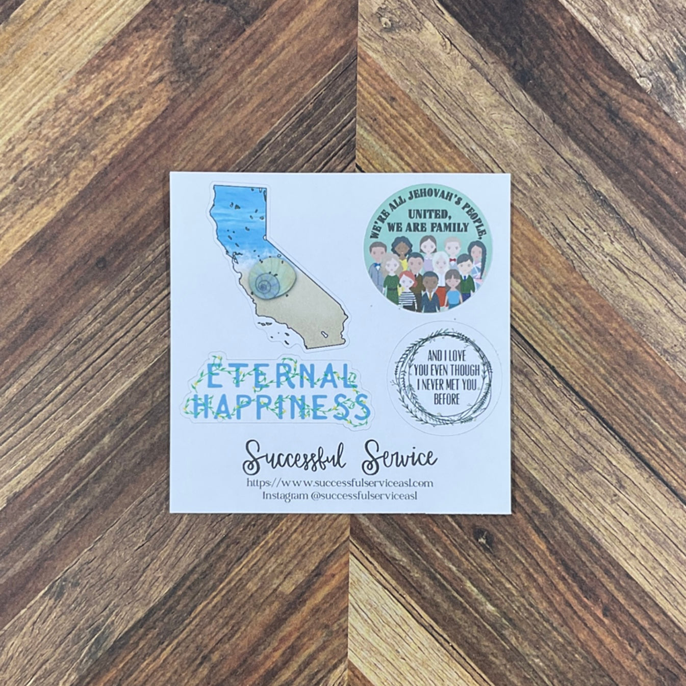 JW International Convention 2026 San Diego California Eternal Happiness Sticker Sheet Convention Gift