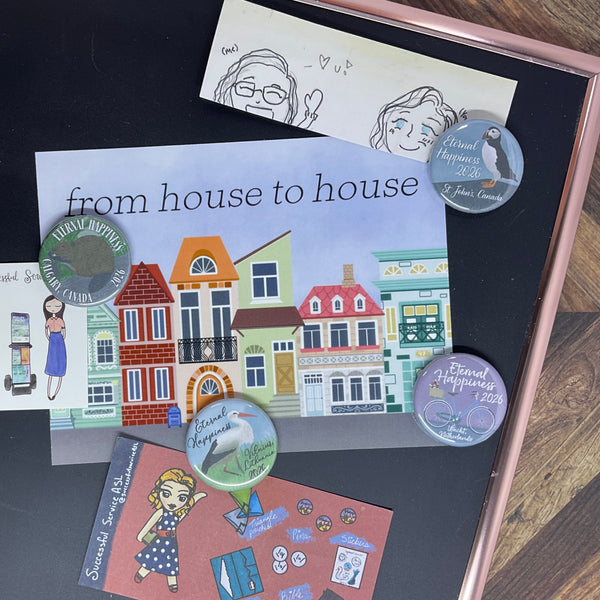 JW International Convention 2026 St Johns Canada Eternal Happiness 1.25" Button Pins or Magnets