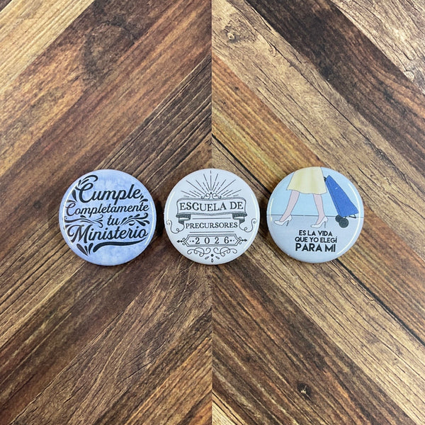 JW Gifts - Pioneer School 2026 Mini Gift Set - 3 Button Pins or Magnets