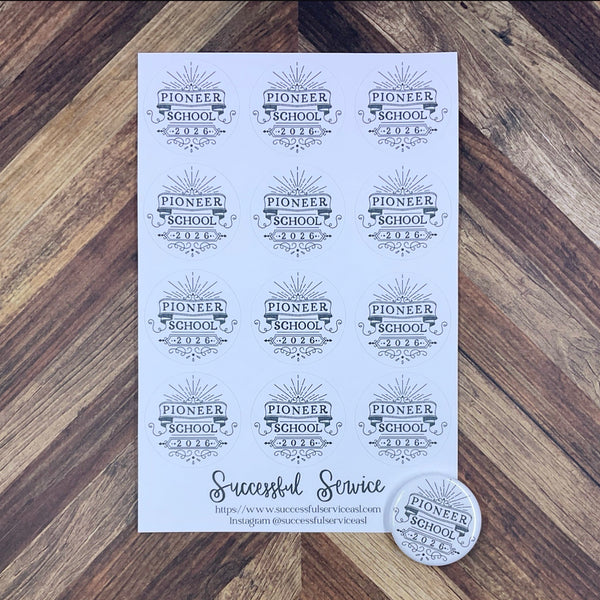 JW Stickers - Pioneer School 2026 Sticker Sheet