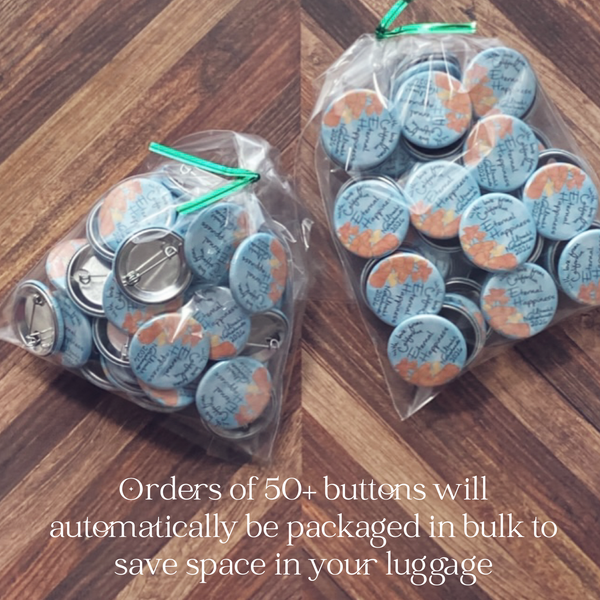 JW International Convention 2026 Bangkok Thailand Eternal Happiness 1.25" Button Pins or Magnets