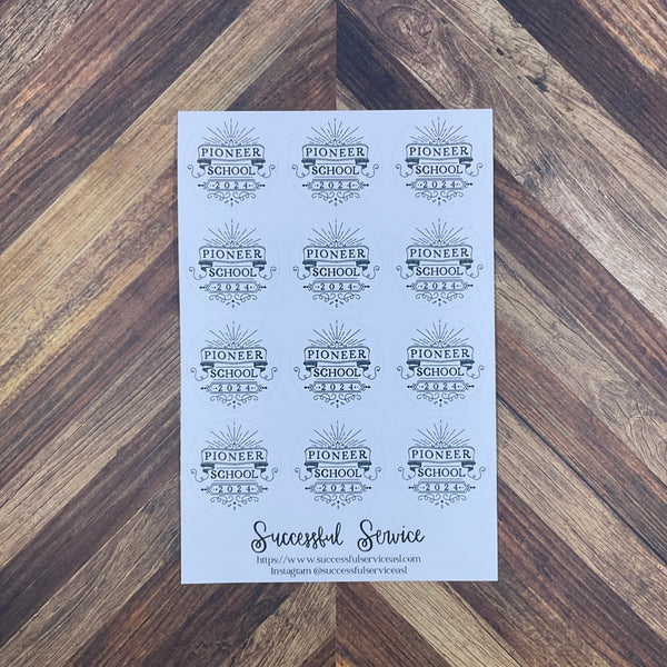 JW Stickers - Pioneer School 2024 Sticker Sheet