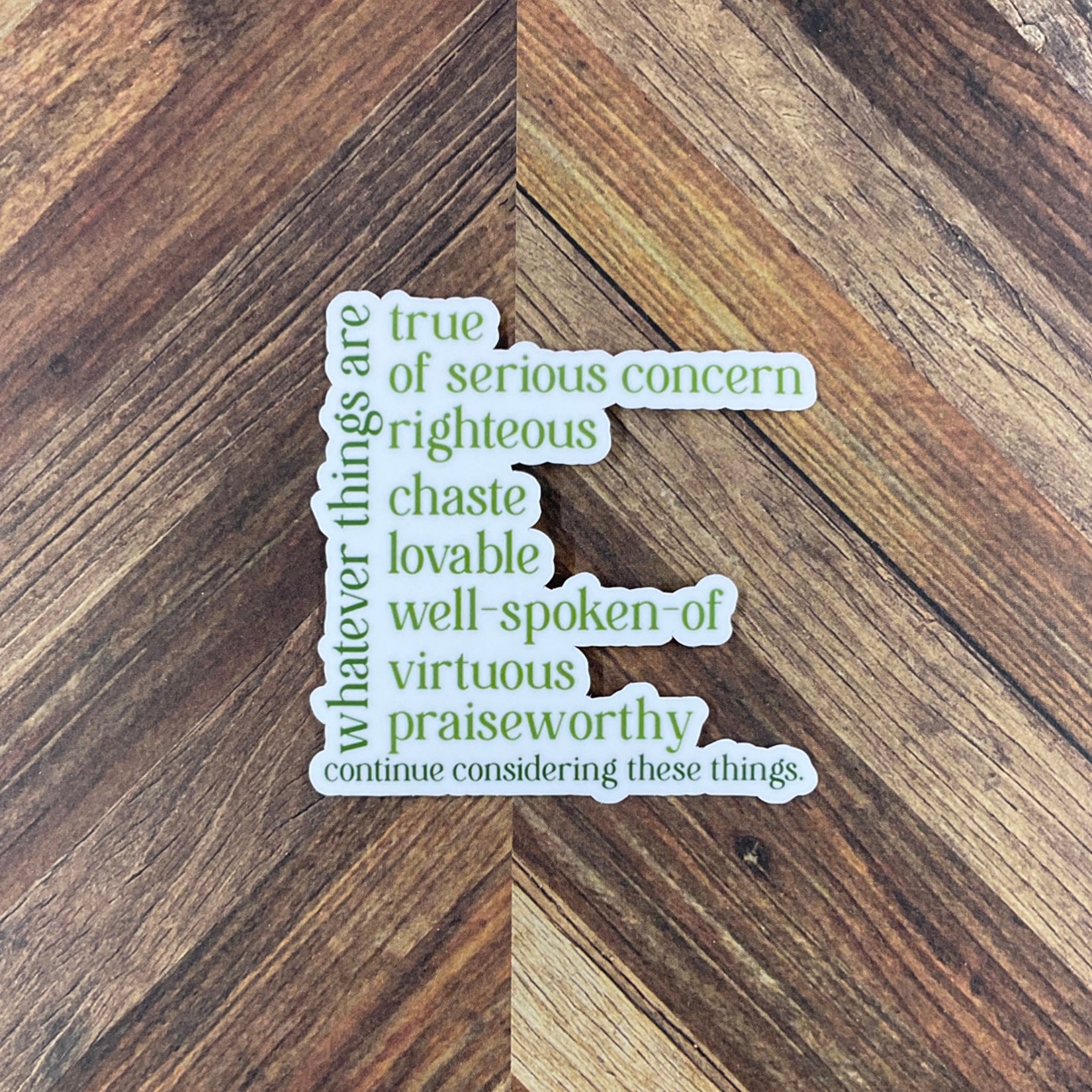 JW Stickers - Whatever Things Are… - Waterproof Sticker