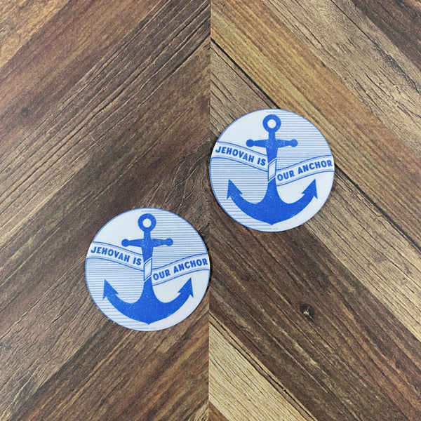 JW Stickers - Jehovah Is Our Anchor - Waterproof Sticker or Ultra Thin Magnet