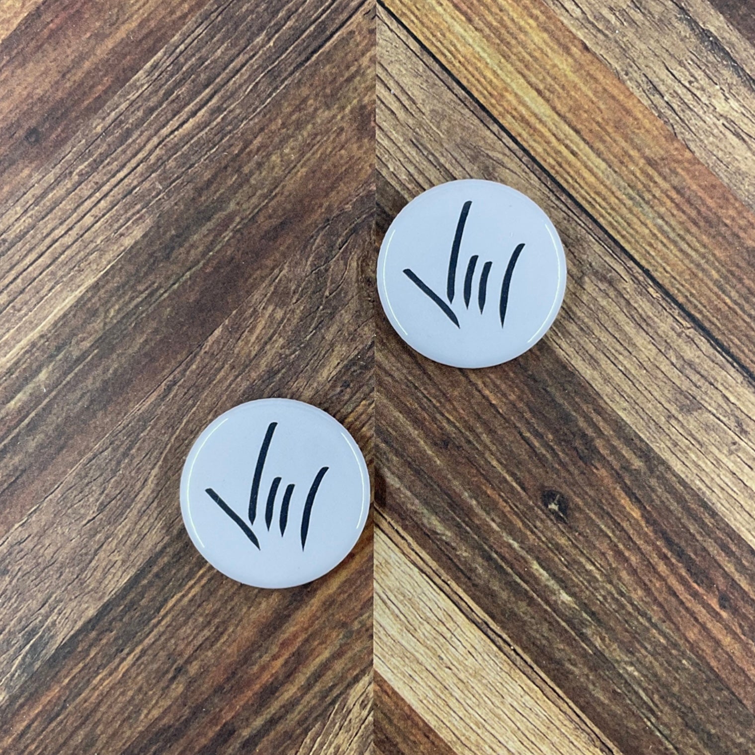 JW Magnets or Pins - ASL I Love You - 1.25" Buttons