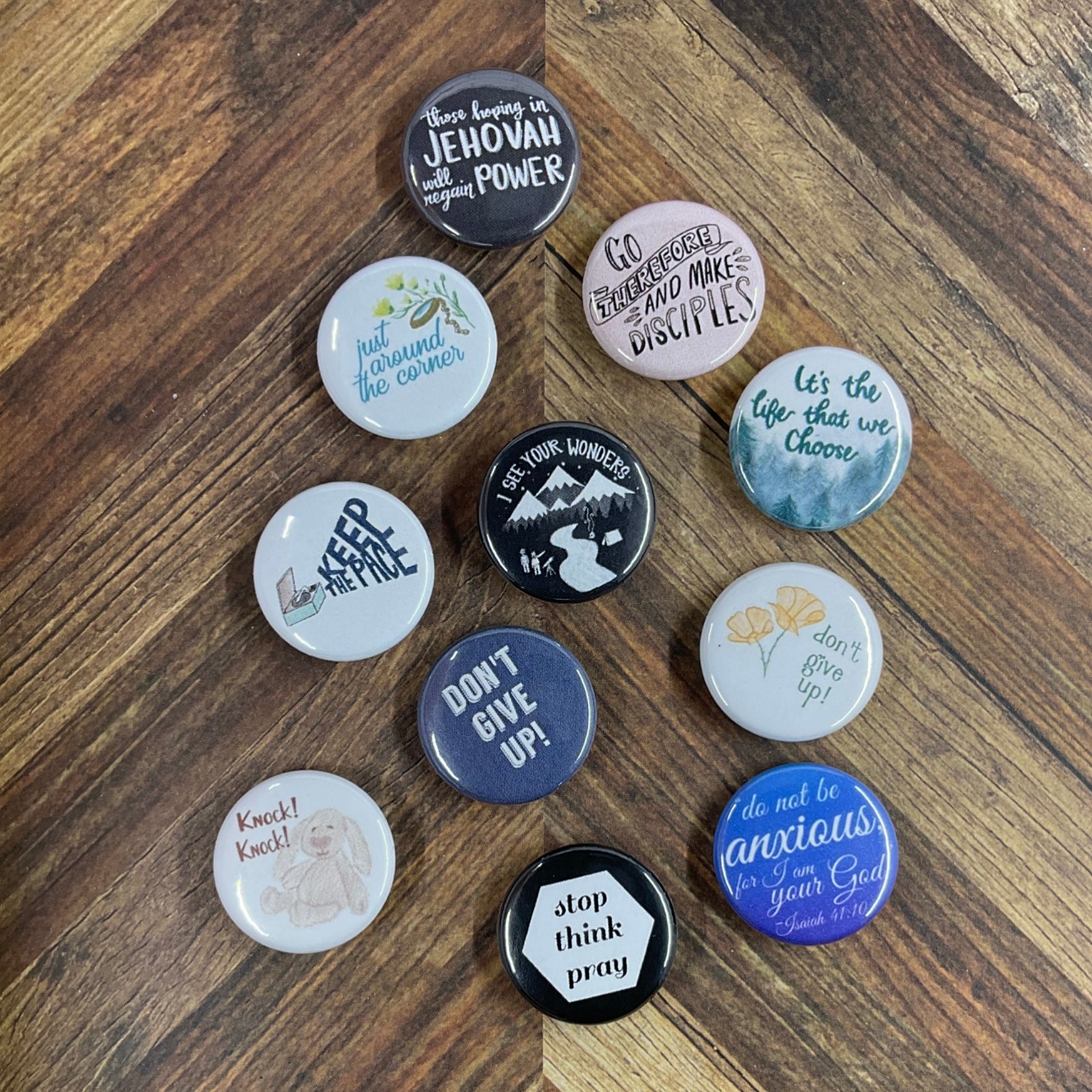 DISCONTINUED 1” Buttons - Mixed Pack of 26 Button Pins