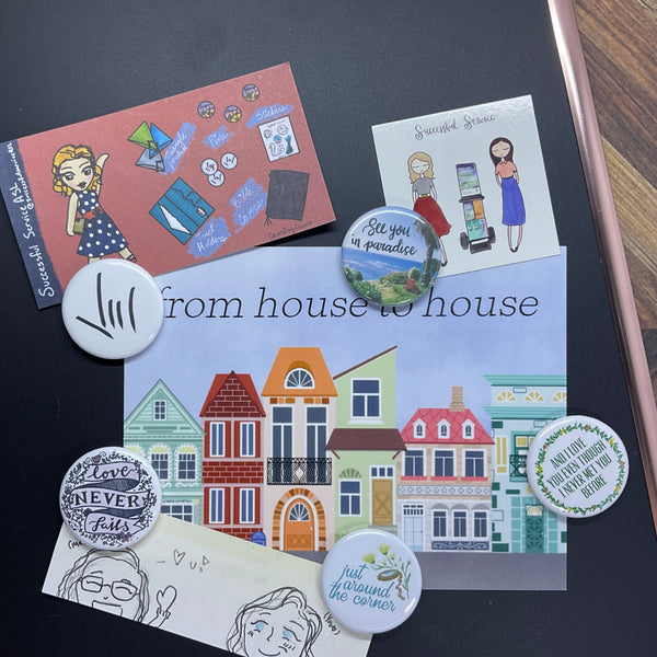 JW Magnets or Pins - See You in Paradise - 1.25" Buttons