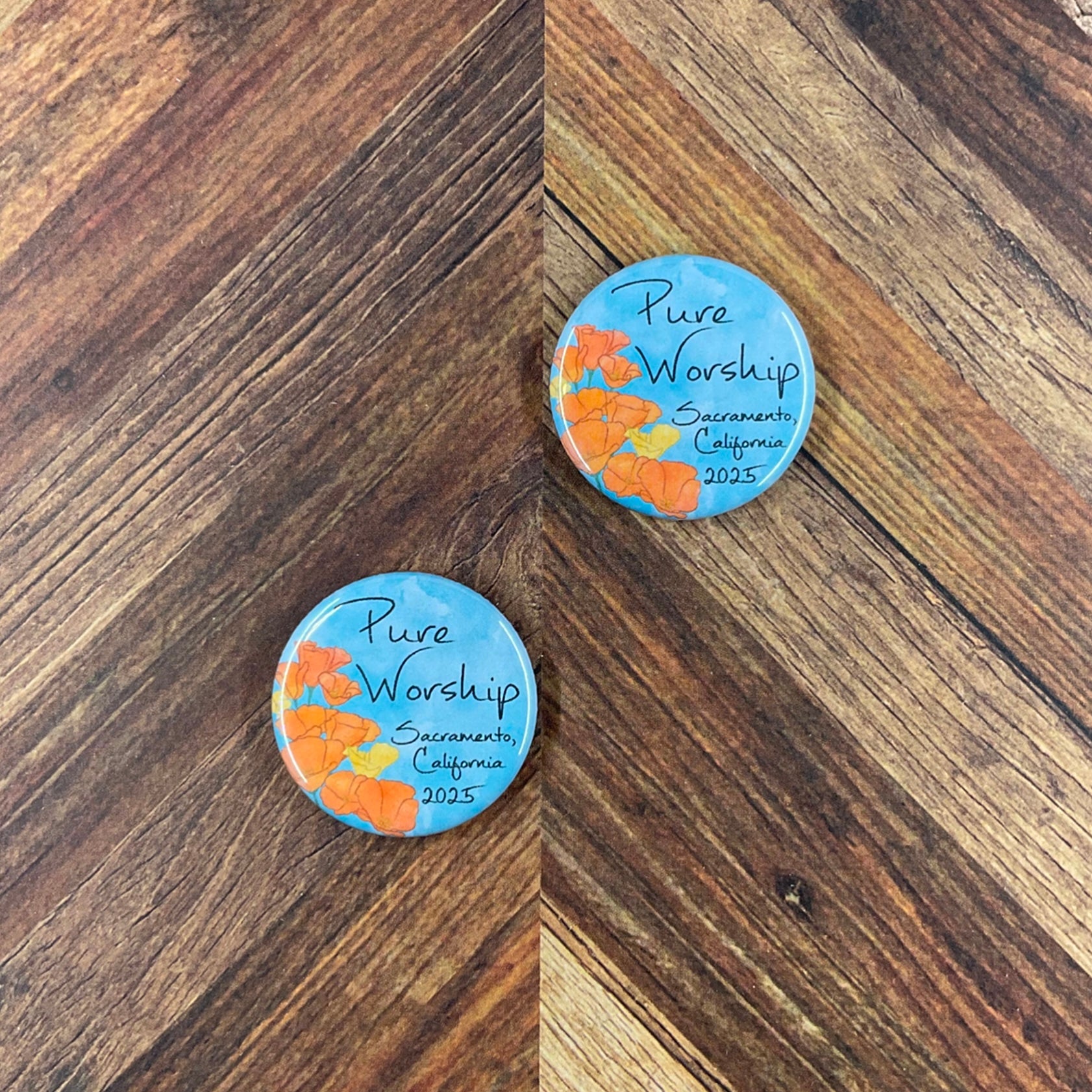 JW Special Convention 2025 Sacramento California Pure Worship 1.25" Button Pins or Magnets