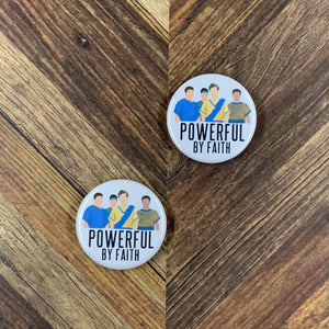 JW Magnets or Pins - Powerful by Faith - Daniel - 1.25" Buttons