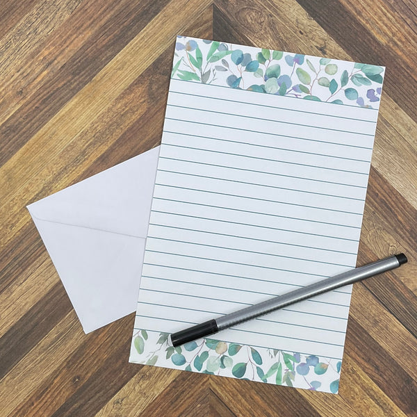 JW Letter Writing Stationary - Digital Download - Eucalyptus - Includes 2 Sizes and 2 Styles